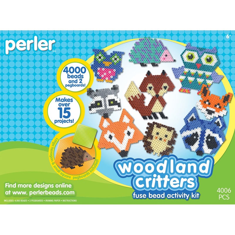 Perler Beads Woodland Creatures Animal Pattern Crafts for Kids, 4004 pcs - Image 2